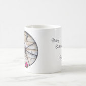 車の車輪を振り回して。 コーヒーマグカップ (中央)