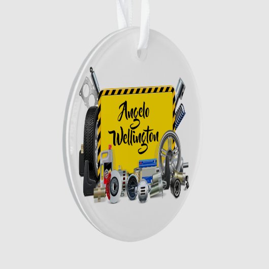 車の車、パパガレージオーナメント オーナメント (正面)