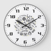 車の輸送 |プロフェッショナル ラージ壁時計 (正面)