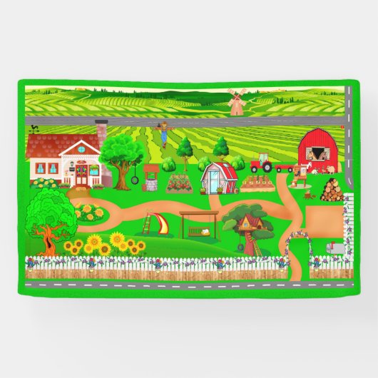 車の農業道路2 1/2' x 4'バナー 横断幕 (横)