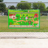 車の農業道路3x5バナー 横断幕 (インサイチュ)