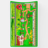 車の農業道路3x5バナー 横断幕 (縦)