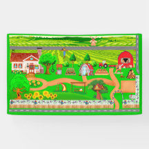 車の農業道路3x5バナー