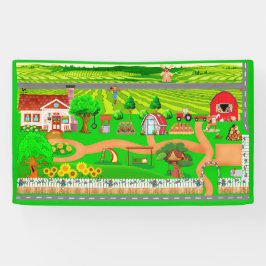 車の農業道路3x5バナー 横断幕