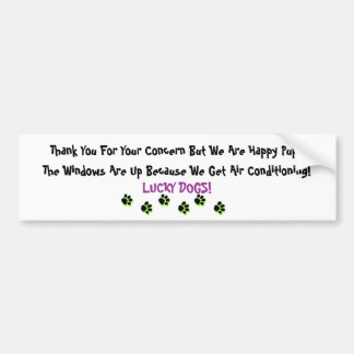 車の通知の犬 バンパーステッカー
