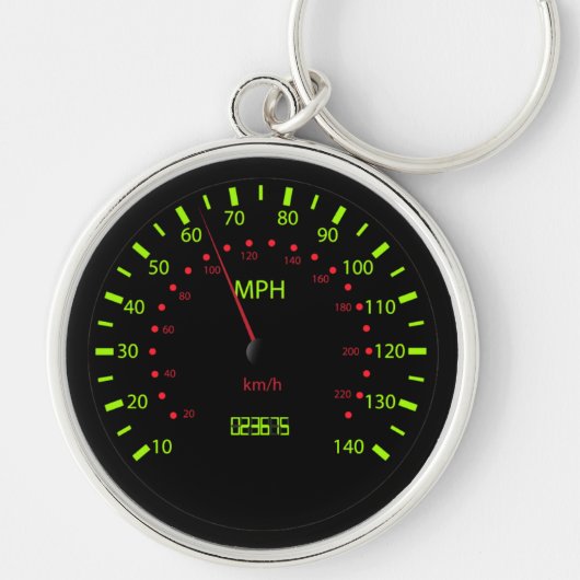 車の速度メートルKeychain キーホルダー (正面)