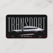 車の運転手の輸送チョーフモダンェルブラックグレー 名刺 (正面)