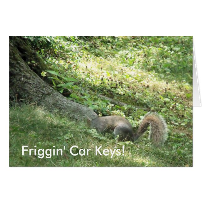 車の鍵を捜しているリス (正面横)