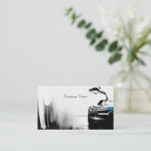 車の関連の白くおよび黒い名刺 名刺 (スタンド正面)