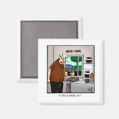 車の頭が切れるユーモア冷凍機磁石 マグネット (正面/裏面)