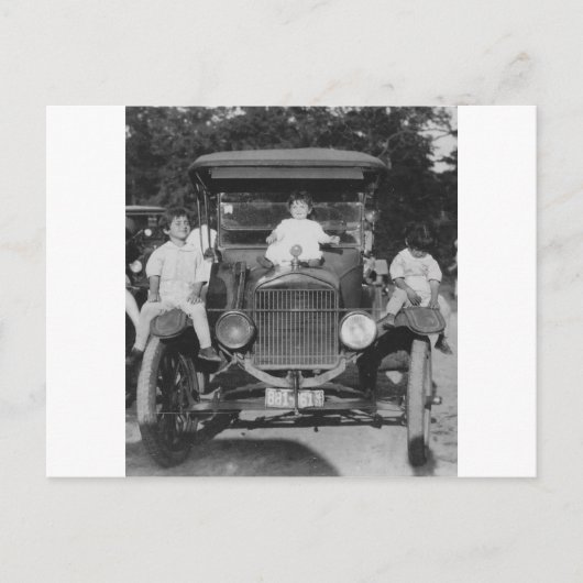 車の20年代の子供 ポストカード (正面)