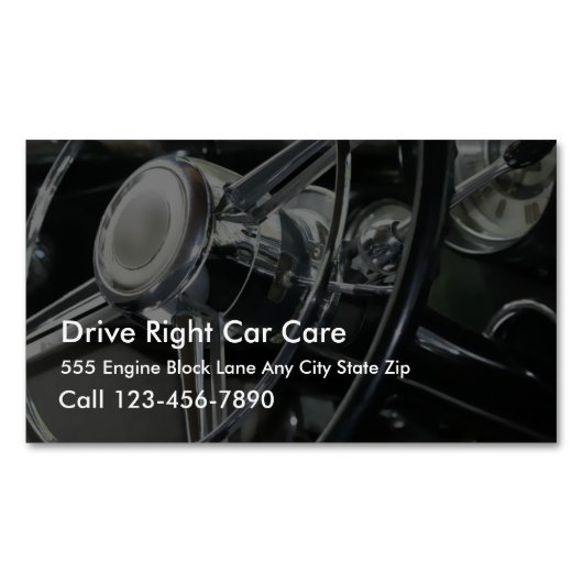 車の マグネット名刺 (正面)