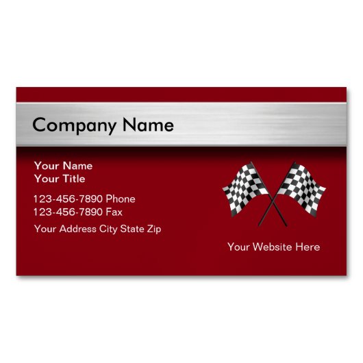 車の マグネット名刺 (正面)