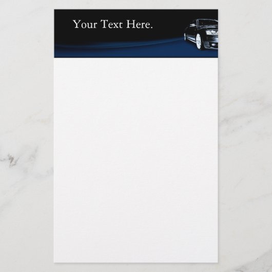 車の 便箋 (正面)