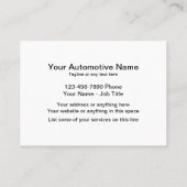 車の 名刺 (裏面)