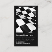車の -白黒プ市松模様にラグ 名刺 (裏面)