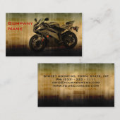 車の/競争/バイクの名刺 名刺 (正面/裏面)