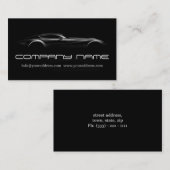 車の/競争/レーサーの黒い高速車 名刺 (正面/裏面)