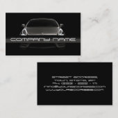 車の/競争/車の真黒の最高速度 名刺 (正面/裏面)