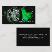 車の/競争/車の緑のスポーツの最高速度 名刺 (正面/裏面)