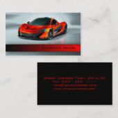 車の/競争/車の赤い最高速度のレーサー 名刺 (正面/裏面)