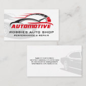 車の | 自動車の修理と部品 | 整備士 名刺 (正面/裏面)