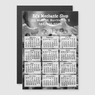 車のBusiness Mini Calendar Magnet 2019 マグネット招待状