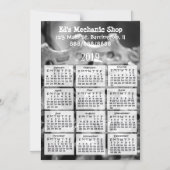 車のBusiness Mini Calendar Magnet 2019 マグネット招待状 (正面)