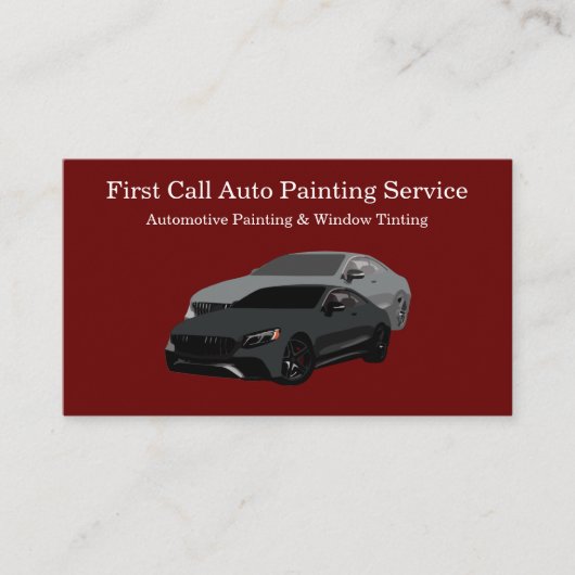 車のS&Window Tint 名刺 (正面)