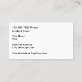 車のServices Silver Tone Look 名刺 (裏面)