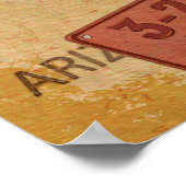 車はアメリカのヴィンテージポスターを通って旅行する。66,ルート ポスター (角)