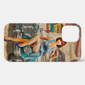 車はアメリカのヴィンテージポスターを通って旅行する。66，ルート Case-Mate iPhoneケース (裏面 (横))