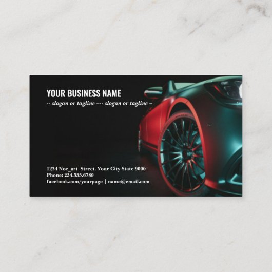 車はスタモダンジオの部屋にある。 名刺 (裏面)