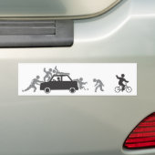 車はゾンビを引き付けます バンパーステッカー (車上)