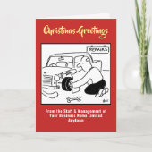 車またはガレージ自動修理クリスマスカード シーズンカード (正面)