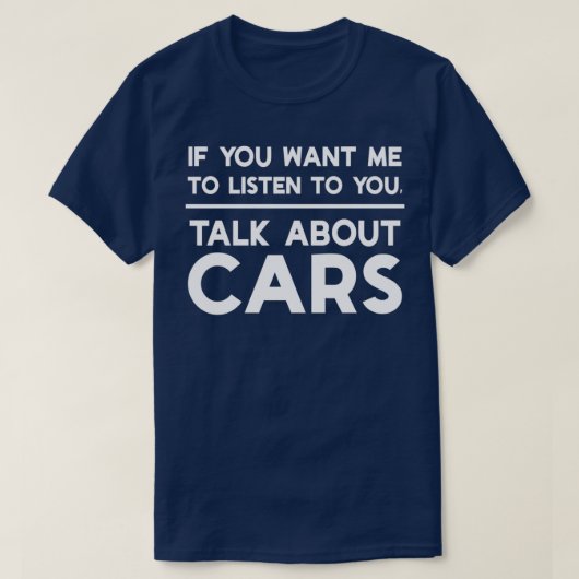 車もしの話をしてほしい Tシャツ (デザイン正面)