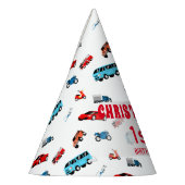 車をテーマにした誕生日パーティーレトロスタイル パーティーハット (左)