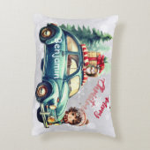 車を乗せたクリスマスアクセント枕 アクセントクッション (裏面(縦))