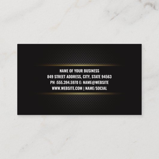 車を動かす |炭素繊維 名刺 (裏面)