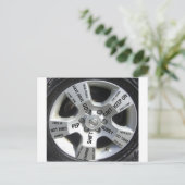 車を愛する引用文製品 ポストカード (スタンド正面)