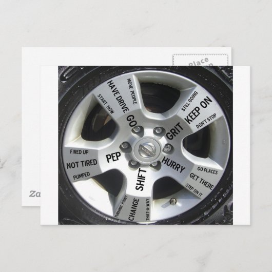 車を愛する引用文製品 ポストカード (正面/裏面)
