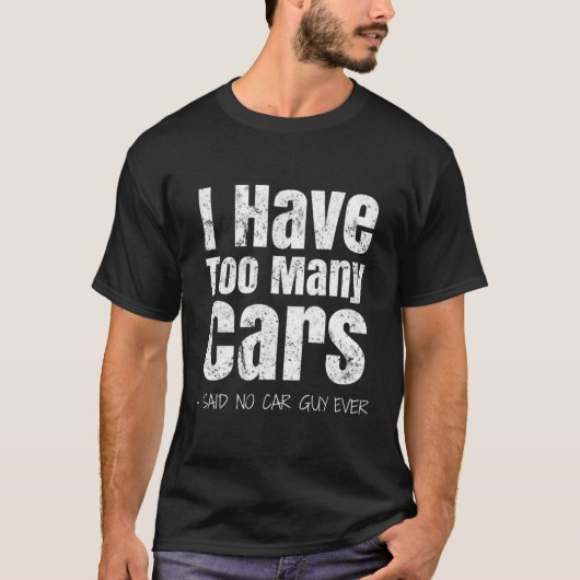 車を持っている男Y車 Tシャツ (正面)