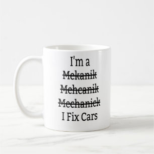 車を直す コーヒーマグカップ