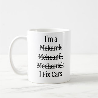 車を直す コーヒーマグカップ