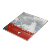 車を運転している猫 タイル (側面)