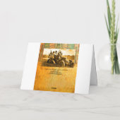 車を運転するアパッチ&ジェロニモ父の日 カード (裏面)