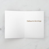 車を運転するカボチャの男 – ハロウィンカード カード (内部)