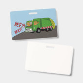 車を運転するクマ バッジ (正面＆裏面)