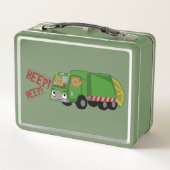 車を運転するクマ メタルランチボックス (裏面)