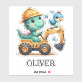 車を運転する可愛いトレックス建築 シール